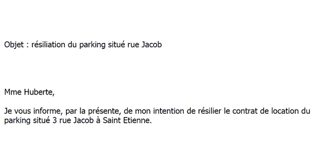 Modèles de lettres pour Location place parking  Le Monde 