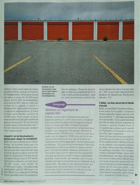 Mieux vivre votre argent : interview julien bedouet parkinggarage.fr